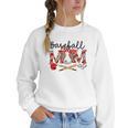 Leopard Baseball Mom Game Day Vibes Mother's Day Women Crewneck Sweatshirt Leopard Baseball Mom Game Day Vibes Mother's Day Women Crewneck Sweatshirt