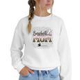 Leopard Baseball Mom Mama Mommy Bleached Women Crewneck Sweatshirt Leopard Baseball Mom Mama Mommy Bleached Women Crewneck Sweatshirt