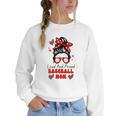 Loud And Proud Baseball Mom Messy Bun Leopard Mother Day Women Crewneck Sweatshirt Loud And Proud Baseball Mom Messy Bun Leopard Mother Day Women Crewneck Sweatshirt