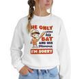 Loves Bat And His Momma Baseball Mom Women Crewneck Sweatshirt Loves Bat And His Momma Baseball Mom Women Crewneck Sweatshirt