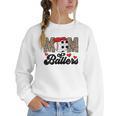 Mom Of Ballers Soccer Baseball Mom Soccer Baseball Mother Women Crewneck Sweatshirt