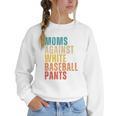 Moms Against Baseball Pants Baseball Mom Retro Women Crewneck Sweatshirt Moms Against Baseball Pants Baseball Mom Retro Women Crewneck Sweatshirt