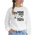 Moms Against White Baseball Pants Funny Baseball Mom Women Crewneck Sweatshirt Moms Against White Baseball Pants Funny Baseball Mom Women Crewneck Sweatshirt