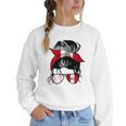 Peruvian Baseball Mom Peru Flag Baseball Girl Women Crewneck Sweatshirt