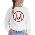 Pregnant Baseball Mom Pregnancy Announcement Baby Feet Belly Women Crewneck Sweatshirt Pregnant Baseball Mom Pregnancy Announcement Baby Feet Belly Women Crewneck Sweatshirt