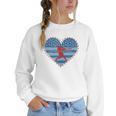 Primitive Patriotic American Baseball Mom Softball Dingers Women Crewneck Sweatshirt Primitive Patriotic American Baseball Mom Softball Dingers Women Crewneck Sweatshirt