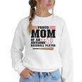 Proud Mom Of An Awesome Baseball Player Baseball Mom Women Crewneck Sweatshirt Proud Mom Of An Awesome Baseball Player Baseball Mom Women Crewneck Sweatshirt