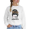 Soccer Baseball Mom Of Both Messy Bun Leopard Mother's Day Women Crewneck Sweatshirt Soccer Baseball Mom Of Both Messy Bun Leopard Mother's Day Women Crewneck Sweatshirt