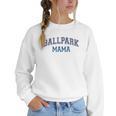 Spring 2024 Season Cute Baseball Mom Ballpark Mama Women Crewneck Sweatshirt Spring 2024 Season Cute Baseball Mom Ballpark Mama Women Crewneck Sweatshirt