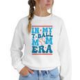 In My T-Ball Mom Era Baseball Mom Groovy Mother's Day Raglan Baseball Tee Women Crewneck Sweatshirt