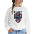 USA Mum Mother's Day Baseball Mom Women Crewneck Sweatshirt USA Mum Mother's Day Baseball Mom Women Crewneck Sweatshirt