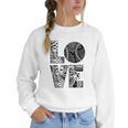 Women's Baseball Softball Baseball Mom LOVE Baseball Women Crewneck Sweatshirt