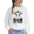 Yes This Is My Son Out There Baseball Mom Women Crewneck Sweatshirt Yes This Is My Son Out There Baseball Mom Women Crewneck Sweatshirt