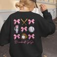 Baseball Gigi Era Bows Baseball Mom Women Women's Sweatshirt Back Print