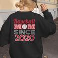 Baseball Mom Since 2020 Women's Sweatshirt Back Print