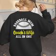Baseball Mom Coach's Wife All In One Sports Player Coach Women's Sweatshirt Back Print