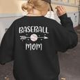 Baseball Mom Cute Grandson Player Arrow Heart Family Women's Sweatshirt Back Print Baseball Mom Cute Grandson Player Arrow Heart Family Women's Sweatshirt Back Print