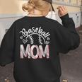Baseball Mom Cute Baseball Mama Proud Senior Baseball Player Women's Sweatshirt Back Print Baseball Mom Cute Baseball Mama Proud Senior Baseball Player Women's Sweatshirt Back Print