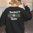 Baseball Mom Cute Retro Look Mothers Will Love Women's Sweatshirt Back Print