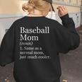 Baseball Mom Definition Sarcastic Sports Women's Sweatshirt Back Print