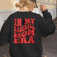 In My Baseball Mom Era Red Women's Sweatshirt Back Print In My Baseball Mom Era Red Women's Sweatshirt Back Print