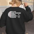 Baseball Mom Essential Oils Meme For Oily Oils Mom Women's Sweatshirt Back Print