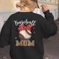Baseball Mom Headband Leopard Baseball Ball Mother's Day Women's Sweatshirt Back Print Baseball Mom Headband Leopard Baseball Ball Mother's Day Women's Sweatshirt Back Print