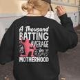 Baseball Mom Heart Ball Graphic Mother's Day Women's Sweatshirt Back Print Baseball Mom Heart Ball Graphic Mother's Day Women's Sweatshirt Back Print