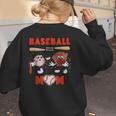 Baseball Mom Heart Baseball Mama Mother's Day Women's Sweatshirt Back Print Baseball Mom Heart Baseball Mama Mother's Day Women's Sweatshirt Back Print