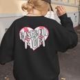 Baseball Mom Heart Women's Sweatshirt Back Print Baseball Mom Heart Women's Sweatshirt Back Print