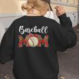 Baseball Mom Leopard Game Day Mom Life Mother's Day Women's Sweatshirt Back Print Baseball Mom Leopard Game Day Mom Life Mother's Day Women's Sweatshirt Back Print