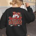 Baseball Mom Mama Mother's Day Leopard Sport Mom Mama Women's Sweatshirt Back Print