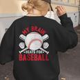 Baseball Mom Meme Quote Women's Sweatshirt Back Print Baseball Mom Meme Quote Women's Sweatshirt Back Print