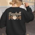 Baseball Mom Mothers' Day Women's Sweatshirt Back Print Baseball Mom Mothers' Day Women's Sweatshirt Back Print