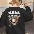 Baseball Mom Baseball Player Women's Sweatshirt Back Print Baseball Mom Baseball Player Women's Sweatshirt Back Print