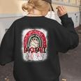 Baseball Mom Rainbow Boho Mommy Women's Sweatshirt Back Print