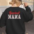 Baseball Mom Retro Groovy Baseball Mama Women Mother's Day Women's Sweatshirt Back Print Baseball Mom Retro Groovy Baseball Mama Women Mother's Day Women's Sweatshirt Back Print