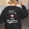 Baseball Mom Sayings Just A Mom That Loves Baseball Women's Sweatshirt Back Print