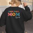 Baseball Mom Squad Boho Cute Back To School Ball Mom Women's Sweatshirt Back Print Baseball Mom Squad Boho Cute Back To School Ball Mom Women's Sweatshirt Back Print