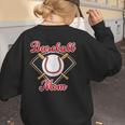 Baseball Mom T-Ball Mom Little League Mom Apparel Women's Sweatshirt Back Print