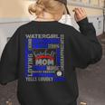Baseball Mom Traits For Great Mothers Grey And Blue Women's Sweatshirt Back Print Baseball Mom Traits For Great Mothers Grey And Blue Women's Sweatshirt Back Print