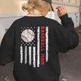 Baseball MOM USA American Flag Patriotic Mama Mother's Day For Women Kids Men Women's Sweatshirt Back Print Baseball MOM USA American Flag Patriotic Mama Mother's Day For Women Kids Men Women's Sweatshirt Back Print