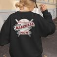 Baseball Mom Vintage Retro Game Day Son Supporter Fan Women's Sweatshirt Back Print