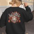 Baseball Mom Vintage Retro Groovy Sport Fan Mother Day Women's Sweatshirt Back Print