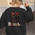 I Am Baseball Mom Women's Sweatshirt Back Print I Am Baseball Mom Women's Sweatshirt Back Print