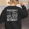 Baseball Mommy Mom USA Flag 4th Of July Women's Sweatshirt Back Print Baseball Mommy Mom USA Flag 4th Of July Women's Sweatshirt Back Print