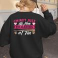 Baseball Moms I'm Not Just His Mom Baseball Mama Women's Sweatshirt Back Print