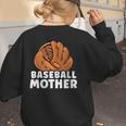 Baseball Mother Lover Baseballer Player Match Baseball Mom Women's Sweatshirt Back Print Baseball Mother Lover Baseballer Player Match Baseball Mom Women's Sweatshirt Back Print