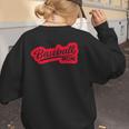Baseball Softball Baseball Mom Baseball Women's Sweatshirt Back Print Baseball Softball Baseball Mom Baseball Women's Sweatshirt Back Print