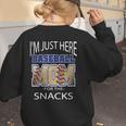 Baseball Sport I’m Just Here For The Snacks Baseball Mom Women's Sweatshirt Back Print Baseball Sport I’m Just Here For The Snacks Baseball Mom Women's Sweatshirt Back Print